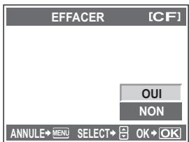EFFACER [CIF] OUI NON ANNULE+ MENU SELECT+ OK+ OK