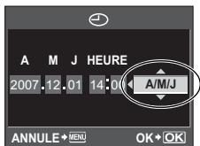 A M J HEURE 2007.12.01 14:00 A/M/J ANNULE+MENU OK+OK