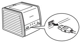 OLYMPUS MU 725 - Déconnectez le câble USB de l'appareil photo. - 1