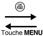 OLYMPUS MU 725 - Appuyez sur △▽ pour sélectionner un paramètre, puis sur OK FUNC. - 2