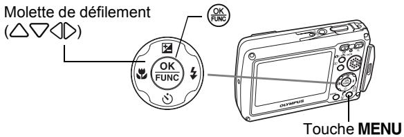 OLYMPUS MU 725 - Fonctionnement des menus - 1