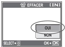 OLYMPUS SP-350 - pour effacer une image - 2