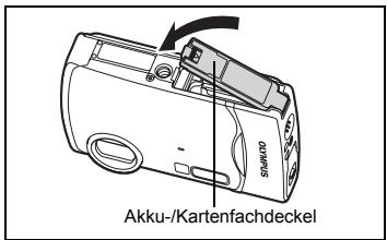 OLYMPUS STYLUS 790 SW - Schließen des Akku-/Kartenfachdeckels und der Buchsenabdeckung - 1