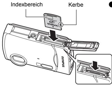 OLYMPUS STYLUS 790 SW - b. Einlegen des Akkus und einer xD-Picture Card (optional) in die Kamera. - 2