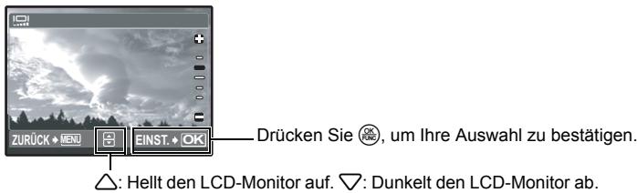 OLYMPUS STYLUS 790 SW - Anpassen der LCD-Monitor-Helligkeit - 1