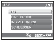 OLYMPUS STYLUS 790 SW - Wählen Sie [PC] und drücken Sie OK FUNC. - 1
