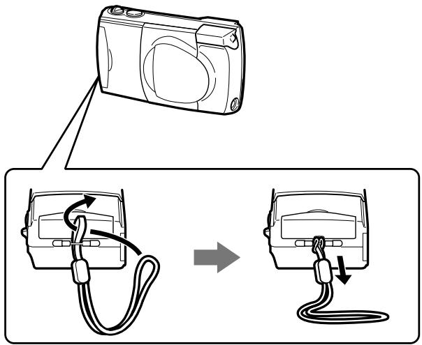 OLYMPUS C-200 ZOOM - Attaching the Strap - 1