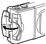 OLYMPUS C-200 ZOOM - Ouvrir le couvercle du logement de la carte. - 1