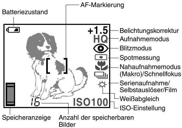 OLYMPUS C-200 ZOOM - Aufnahmehodus-Anzeigen - 1