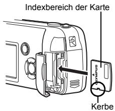 Indexbereich der Karte Kerbe