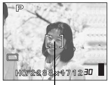 OLYMPUS C-460 ZOOM - Position the AF target mark on the subject you want to focus on. - 1