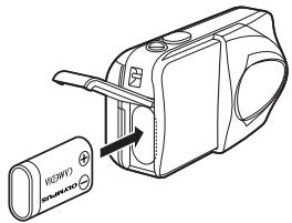 OLYMPUS C-460 ZOOM - Insert the batteries, making sure that they are correctly oriented as shown in the illustration. - 2
