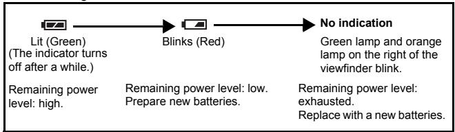 OLYMPUS C-460 ZOOM - Battery check - 1