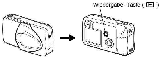 OLYMPUS C-460 ZOOM - Einschalten: Bei geschlossenem Objektivschutzschieber ▶ (Wiedergabe) drücken. - 1