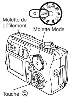 OLYMPUS C-50 ZOOM - Appuyer sur ▽ de la molette de défilement pour choisir ⊕. - 1