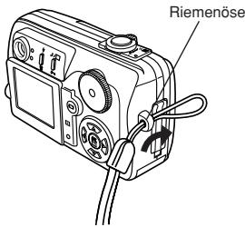 OLYMPUS C-50 ZOOM - Anbringen des Trageriemens - 1