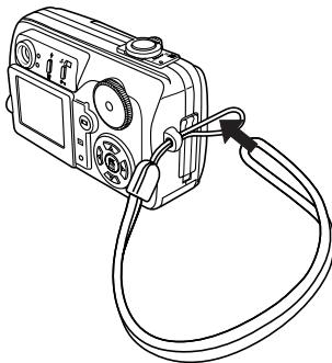 OLYMPUS C-50 ZOOM - Anbringen des Trageriemens - 2