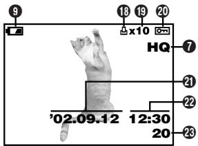 OLYMPUS C-50 ZOOM - Indications during still picture playback - 1