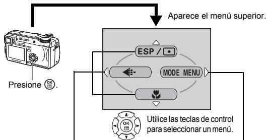 OLYMPUS C-765 UZ - USO DE LOS MENÚS Y LAS PESTAÑAS - 1