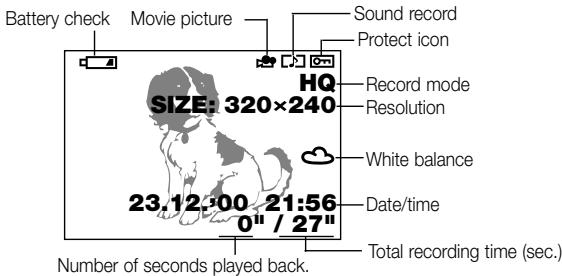 OLYMPUS C3040 ZOOM - Displaying image information for movies - 1