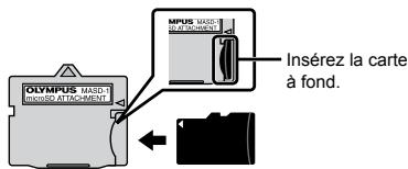 OLYMPUS MJU TOUGH 8000 - Insérez la carte microSD dans l'Adaptateur. - 1