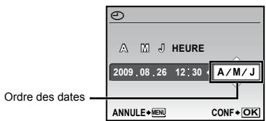 OLYMPUS MJU TOUGH 8000 - Pour selectionner l'ordre d'affichage de la date et de l'heure - 1