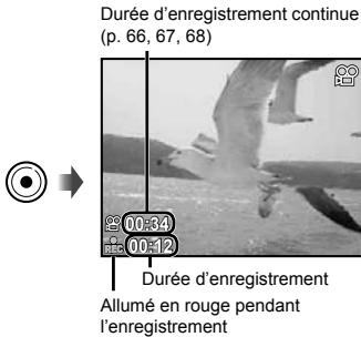Durée d'enregistrement continue (p. 66, 67, 68) 00:34 00:12 Durée d'enregistrement Allumé en rouge pendant l'enregistrement