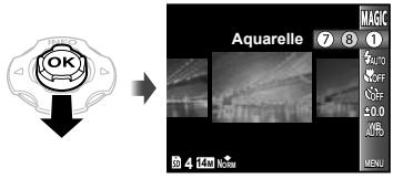 OLYMPUS TG-805 - Appuyez sur pour acceder au sous-menu. - 1