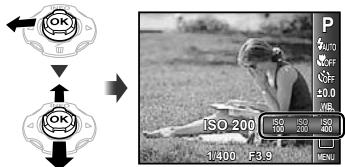 OLYMPUS TG-805 - Selectionner la sensibilité ISO - 1