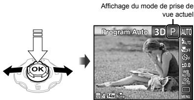 OLYMPUS TG-805 - Si le mode P ne s'affiche pas, appuyez sur < pour afficher l'écran du menu des fonctions et réglée le mode de prise de vue sur P. "Utiliser le menu" (p. 5) - 1