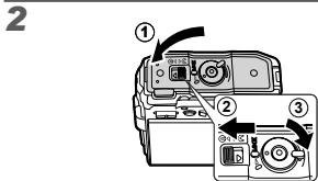 OLYMPUS TG-810 - Insérer une carte mémoire SD/SDHC/SDXC ou une carte Eye-Fi (en vente dans le commerce) - 2