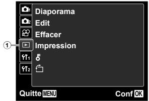 OLYMPUS VG-130 - Menu des fonctions d'affichage, d'edition et d'impression - 1