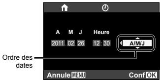 OLYMPUS XZ-1 - Pour selectionner l'ordre d'affichage de la date - 1