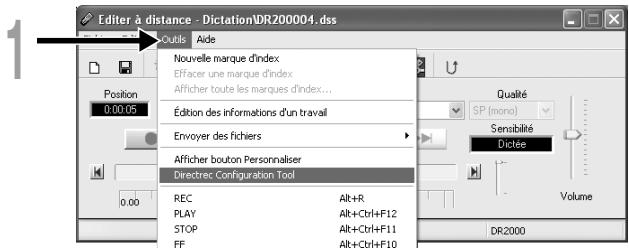 OLYMPUS DR-2000 - ID utilisateur du Directrec par défaut - 1