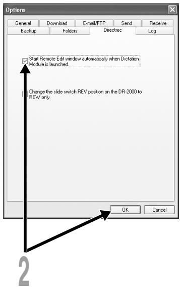 OLYMPUS DR-2000 - Starting the [Remote Edit] window without opening the DSS Player main window - 1