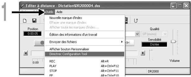 OLYMPUS DR-2000 - Personnalisation des touches du Directrec - 1