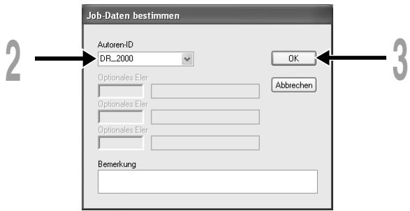 OLYMPUS DR-2000 - Eingabe einer Autorenkennung - 2