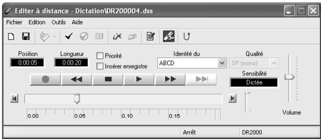 OLYMPUS DR-2000 - Ouverture de la fenêtre [Editer à distance] - 1