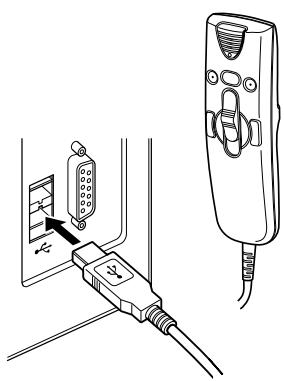 OLYMPUS DR-2000 - Connexion à votre PC avec le câble de connexion USB - 1