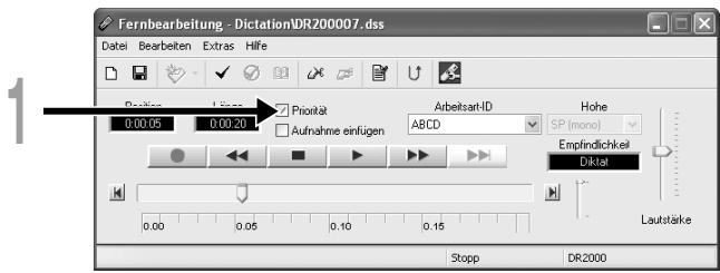 OLYMPUS DR-2000 - Drücken Sie die Taste B auf dem Directrec. - 1