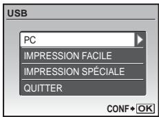 OLYMPUS Μ 1030 SW - Sélectionnez [PC] et appuyez sur OK FUNC. - 1