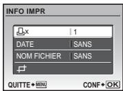 OLYMPUS Μ 1030 SW - Réglage du nombre de tirages et des données à imprimer - 1