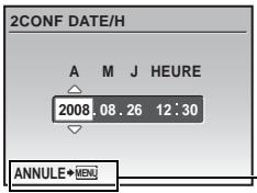 OLYMPUS Μ 1030 SW - 2CONF DATE/H ......Réglage de la date et de l'heure d'un autre fuseau horaire - 1