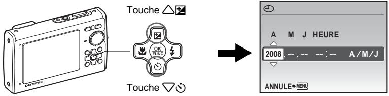 OLYMPUS Μ 1030 SW - a. Appuyez sur la touche △ et sur la touche ▽ pour sélectionner [A]. - 1