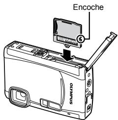 OLYMPUS Μ TOUGH-6000 - Insérez le Connecteur microSD dans l'appareil photo. - 1