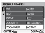 OLYMPUS Μ TOUGH-6000 - Utiliser le menu - 7