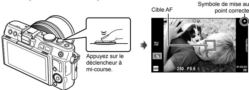 OLYMPUS E-PL5 - Effectuez la mise au point. - 1