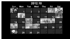 OLYMPUS E-PL5 - Affichage de l'index/Affichage du calendrier - 2