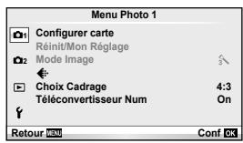 OLYMPUS E-PL5 - Affichez les menus. - 2