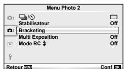 OLYMPUS E-PL5 - Variation des réglages sur une série de photos (bracketing) - 1